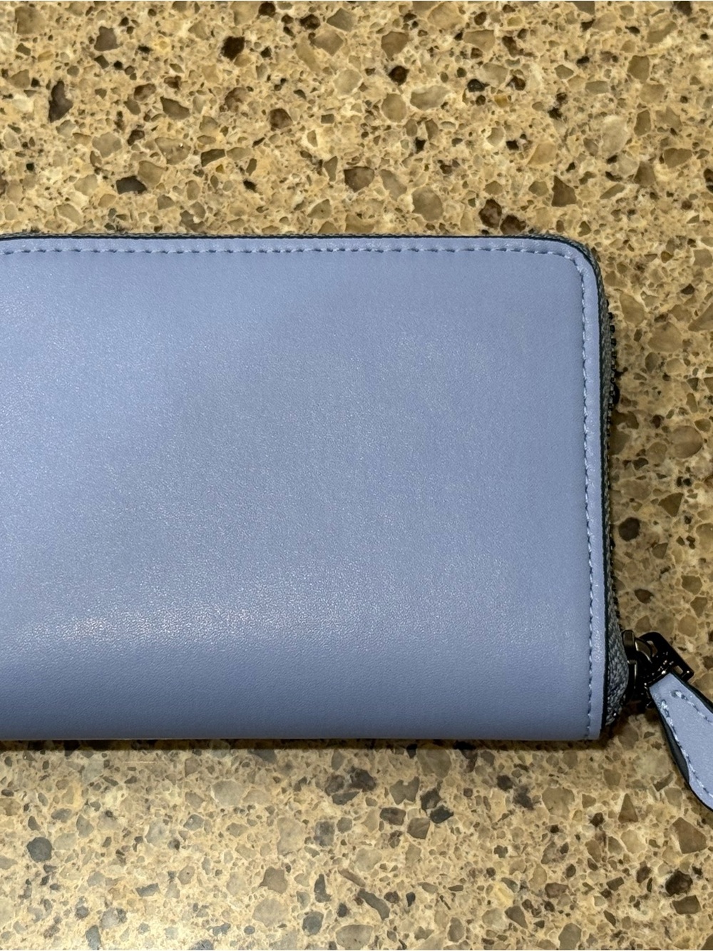 Coach Light Blue Leather Donald Duck Compact Zip Wallet - Picture 2 of 5